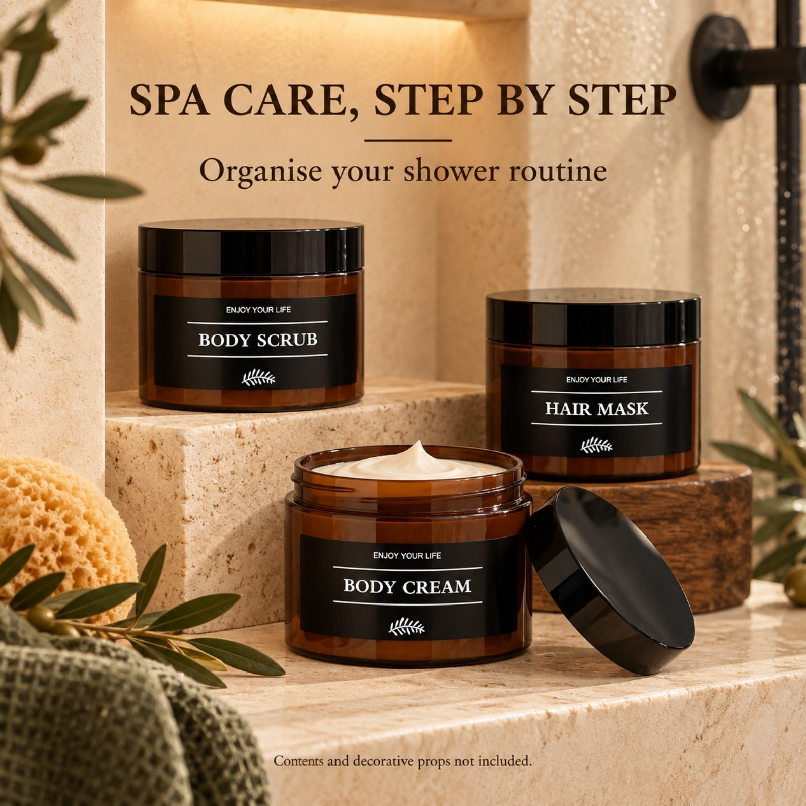 3PCS Bathroom Storage Jars wit - Bath Salts ulasan dan harga