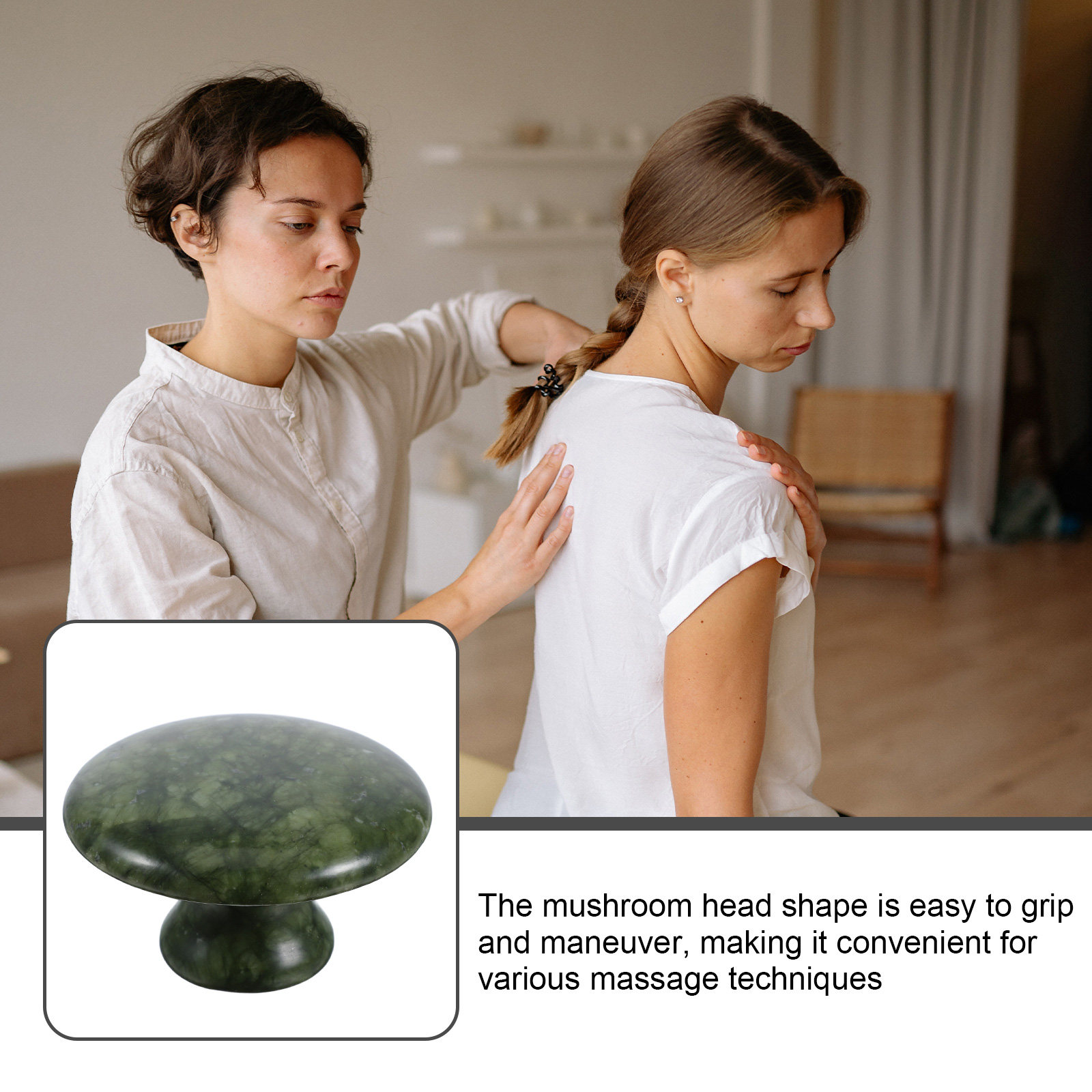 Mushroom Gua Sha Massage Stone - Spa Massager ulasan dan harga