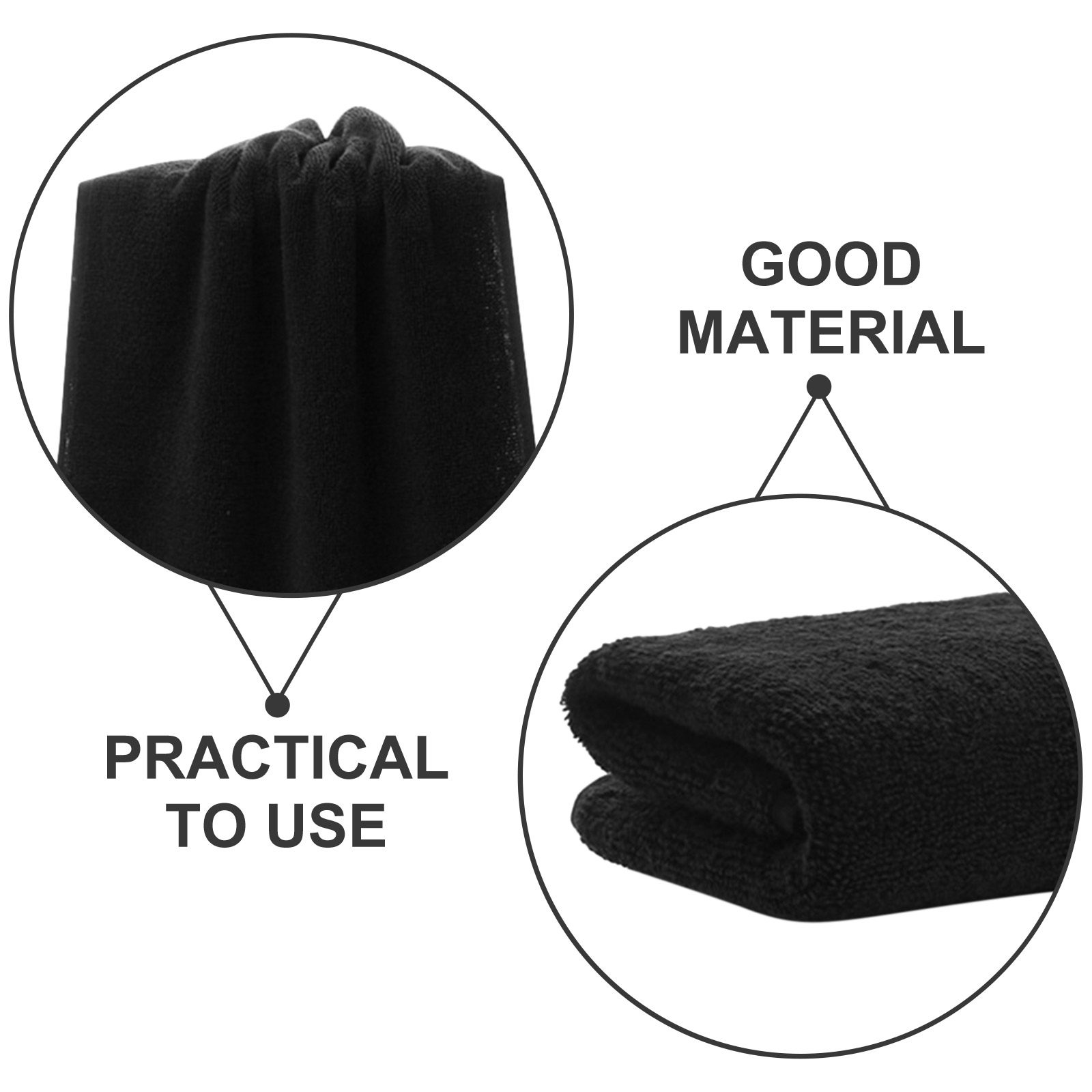 Extra Large Black Cotton Hand  - Spa Towel ulasan dan harga
